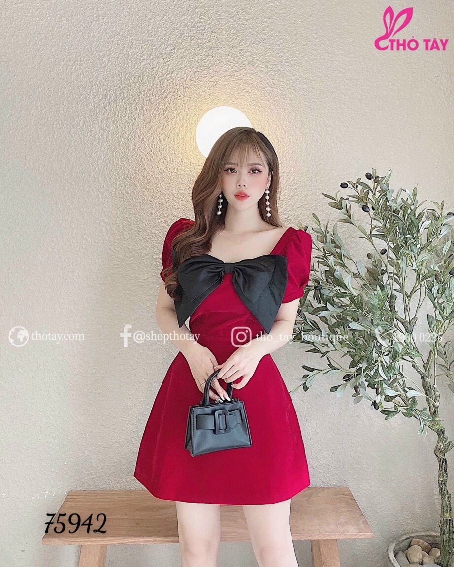[SIÊU SALE] ĐẦM XINH DỰ TIỆC KÈM NƠ ONE HIT STORE
