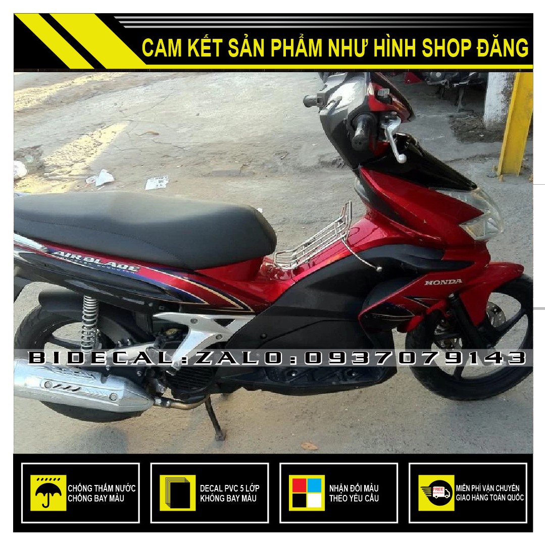 TEM RỜI AIRBLADE MẪU ĐỜI 2007 ĐỎ ĐEN