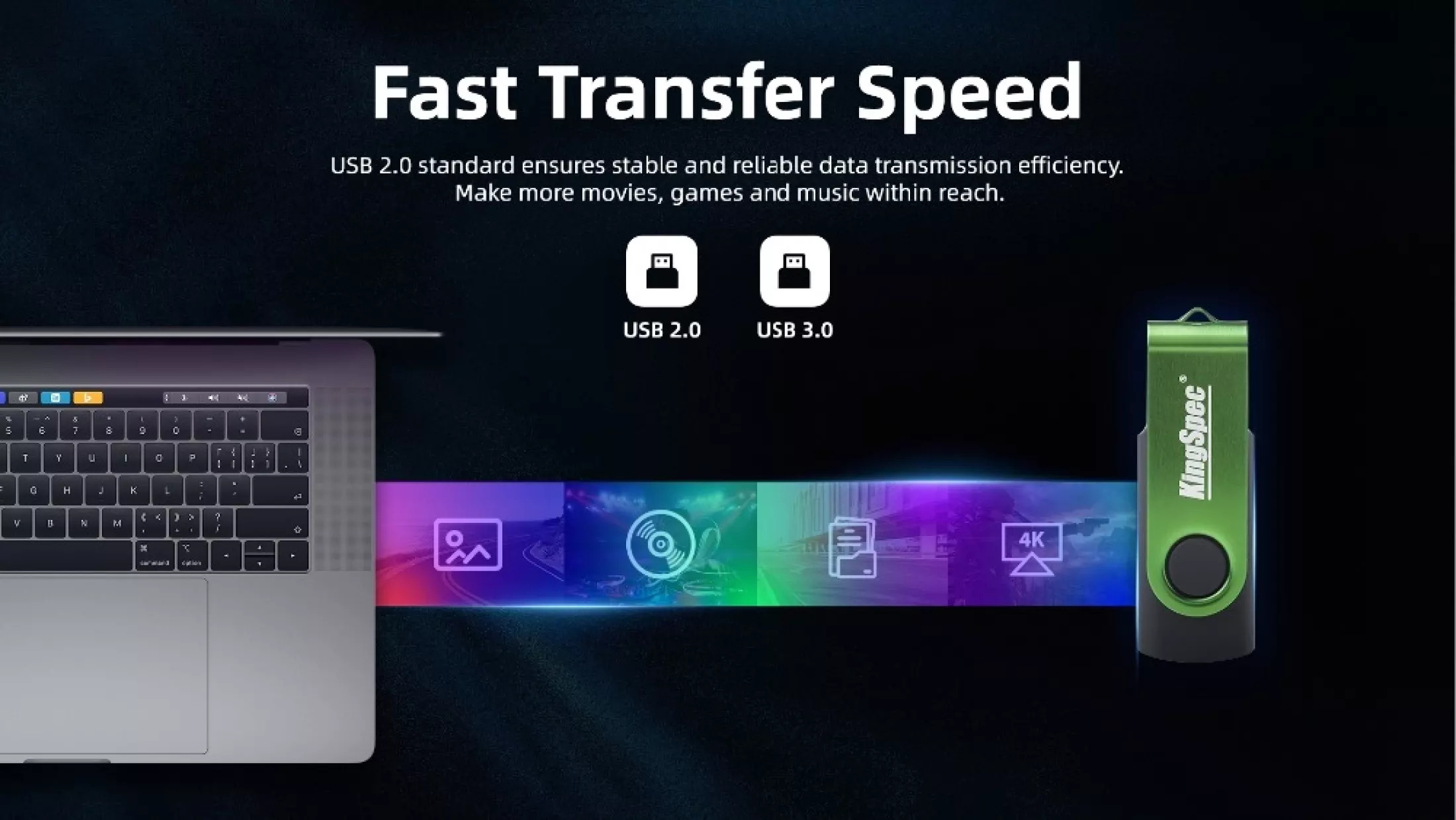 [Bán chuyên] Ổ USB flash USB 2.0 32GB KingSpec, Bảo hành 12 tháng