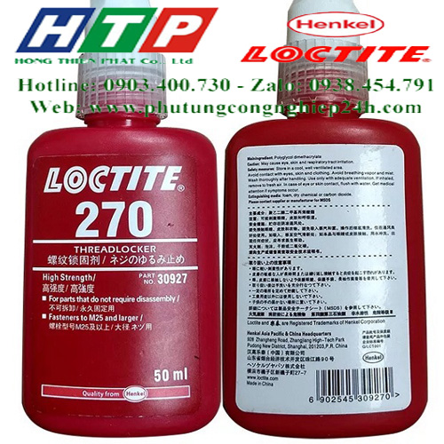 Keo dán khóa ren loctite 270-50ml