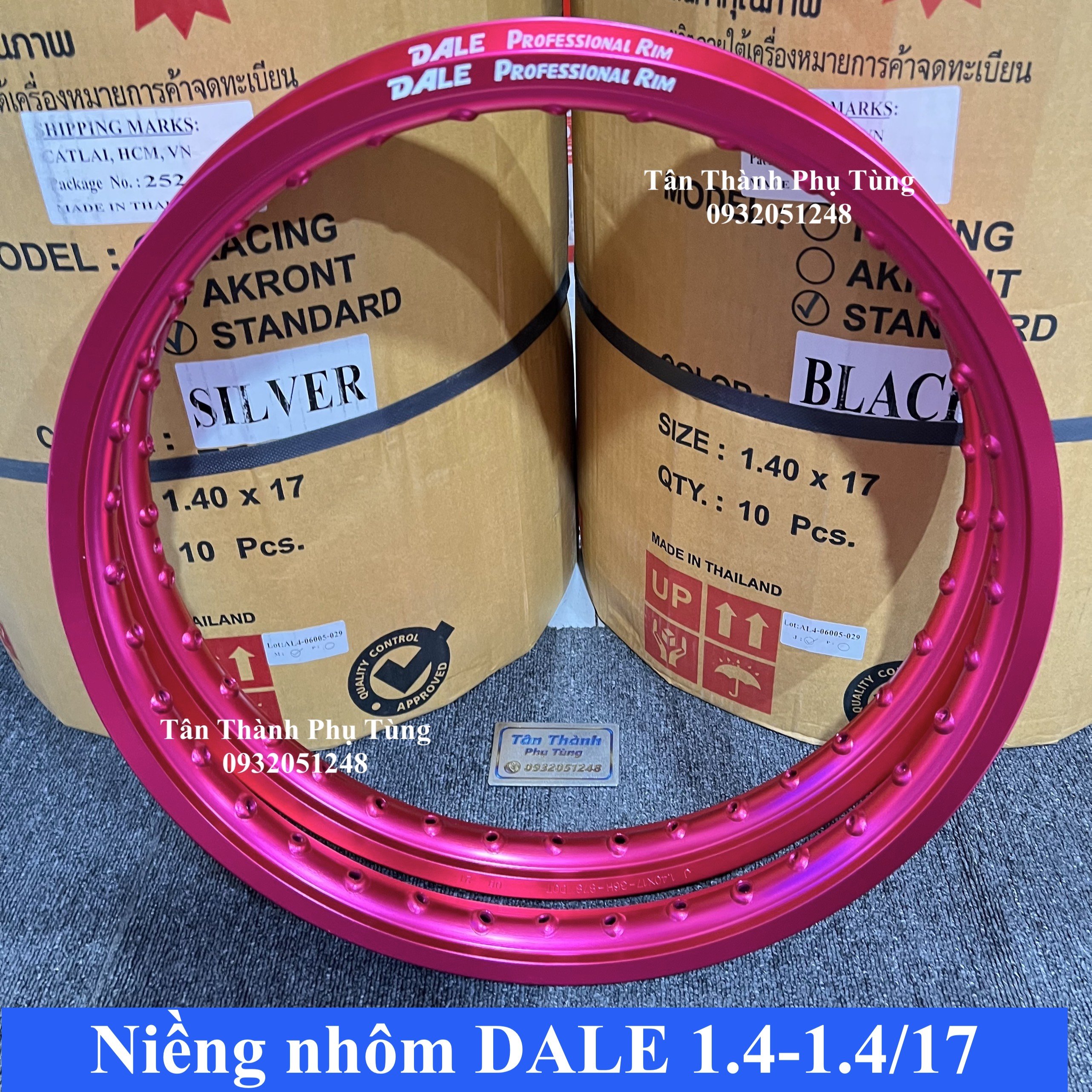Niềng Nhôm DALE Thái 1.4-1.4/17- 1 cặp