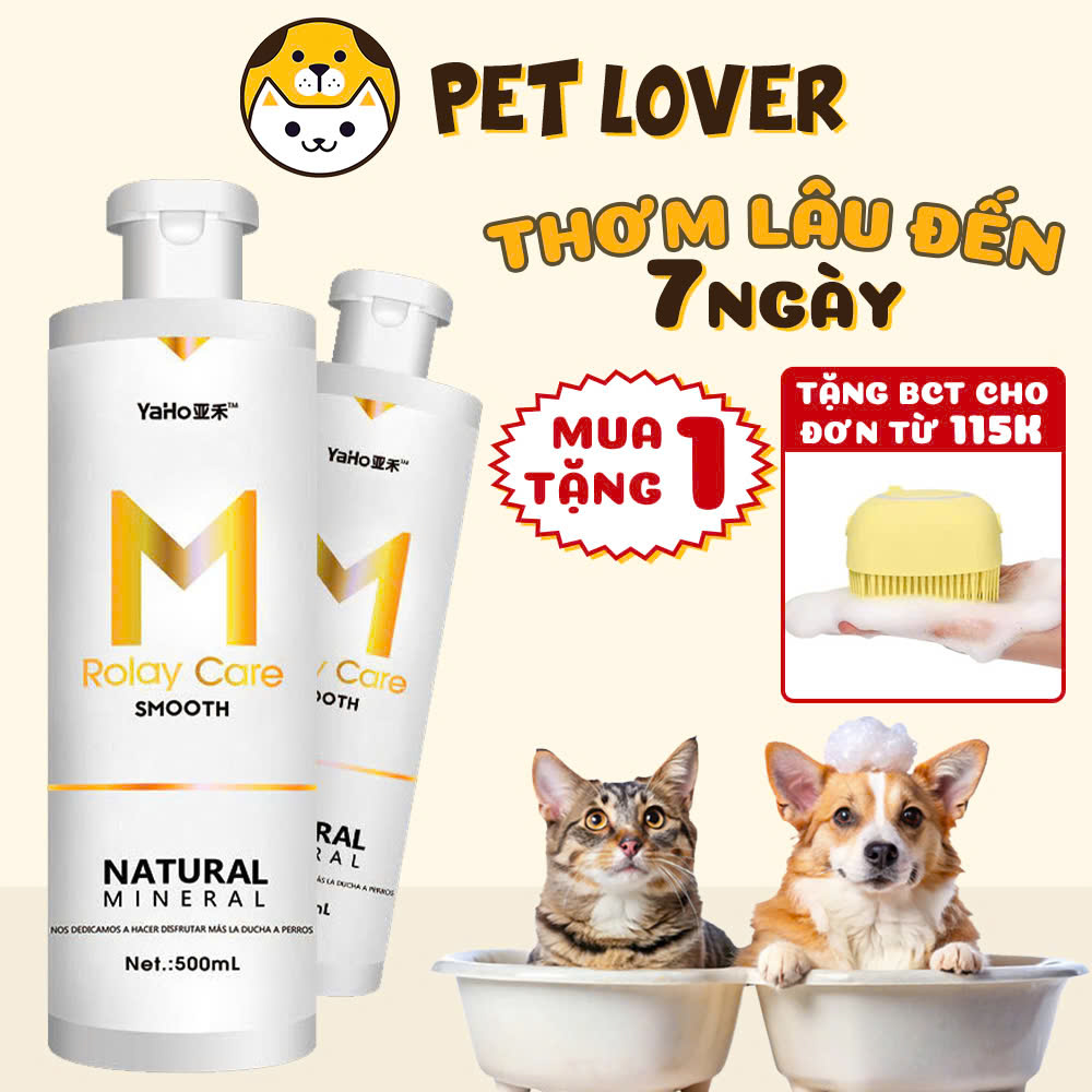 Sữa tắm chó hương nước hoa, sữa tắm cho chó thơm lâu Yaho Rolay Care chai 500ml