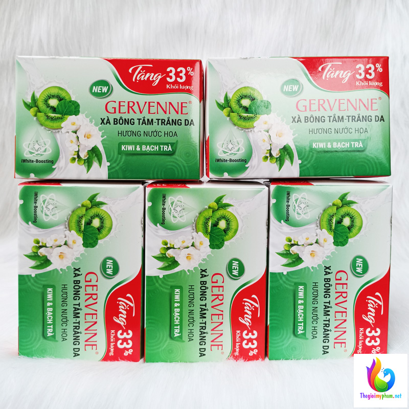 Combo 5 xà bông cục gervenne hương green lily 120g