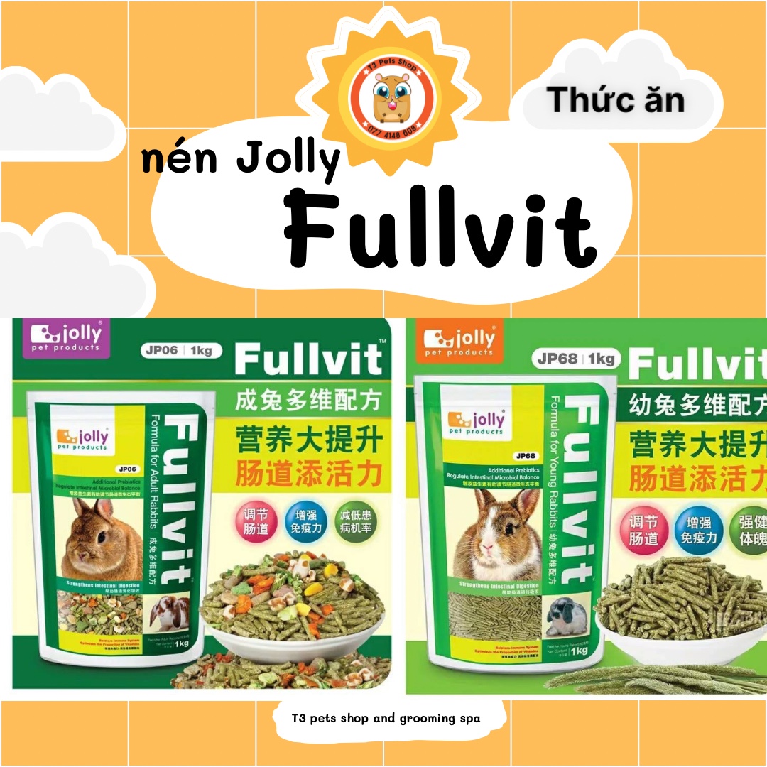Thức ăn cỏ nén Fullvit cho thỏ (có đủ baby và trưởng thành)