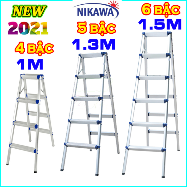 Thang nhôm gấp chữ A Nikawa NKD-04,NKD-05,NKD-06 NEW 2021( BẢO HÀNH 2 NĂM)