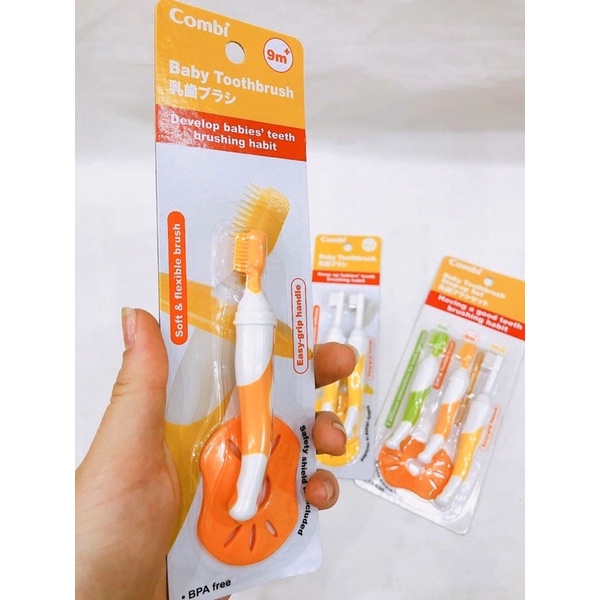 Bàn chải đánh răng cho bé Combi TE bước 1,2,3