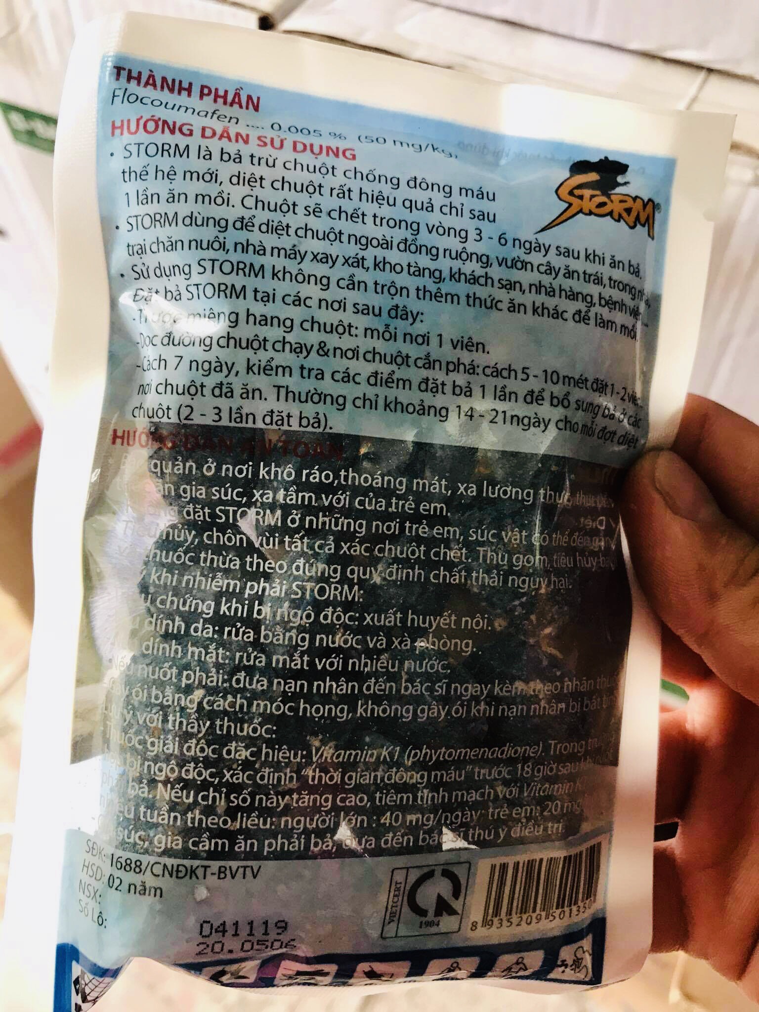 Thuốc diệt chuột thế hệ mới Storm (gói 20 viên)