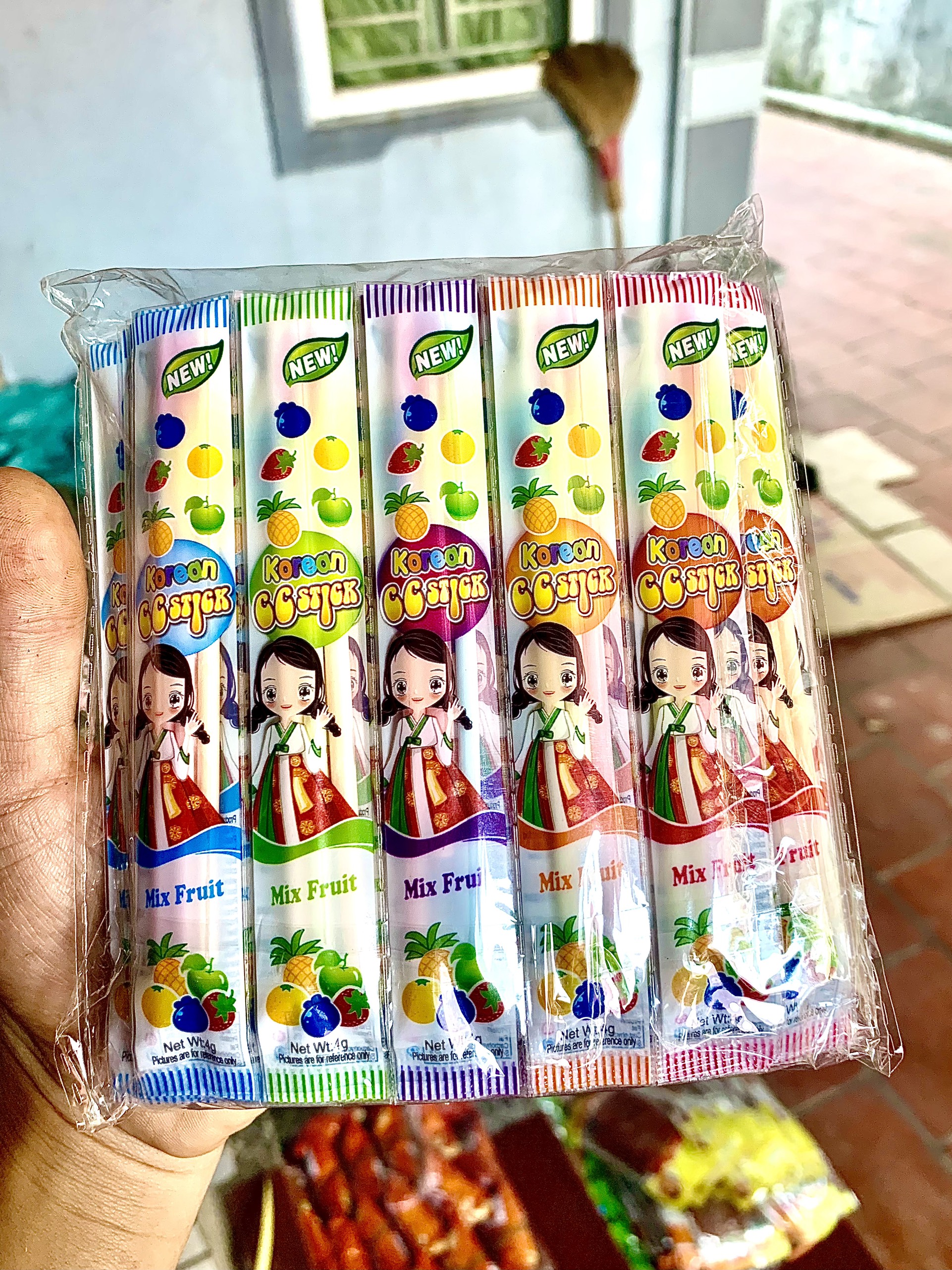 Bịch 60goi tăm lạnh trái cây( snack kẹo đường)