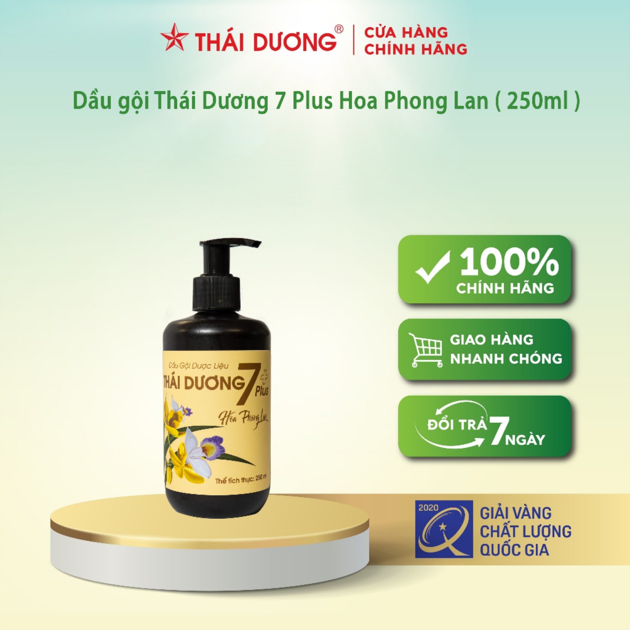 [HCM]Dầu gội dược liệu Thái Dương 7Plus (chai 250ml)