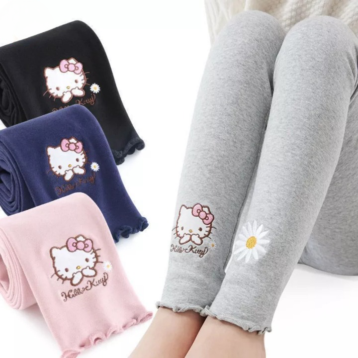 Combo 3 quần legging dài bé gái  8-32kg