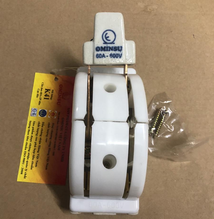 Cầu dao điện cao cấp 2 ngả OMINSU CD 60A-2P-2