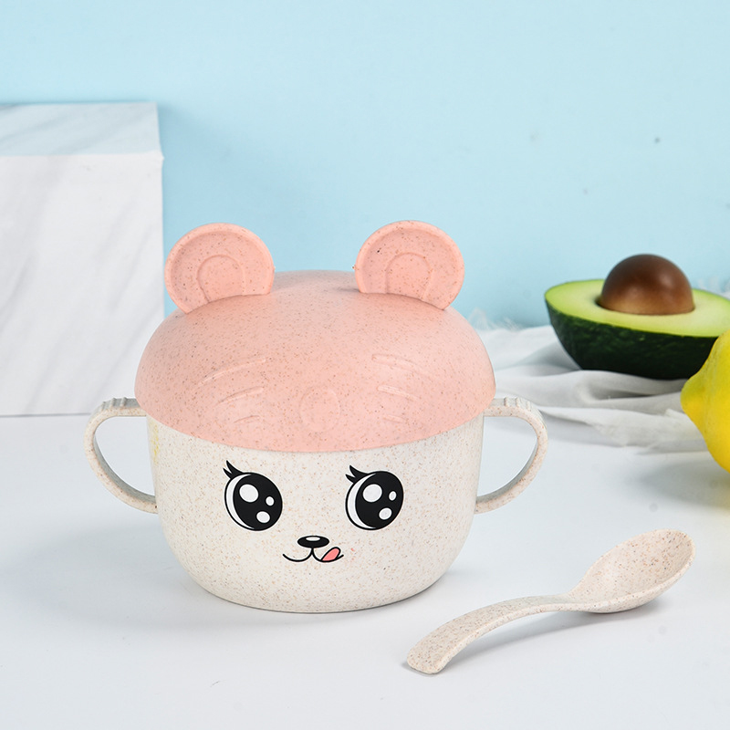 Bát lúa mạch ăn dặm cho bé Mickey kèm thìa