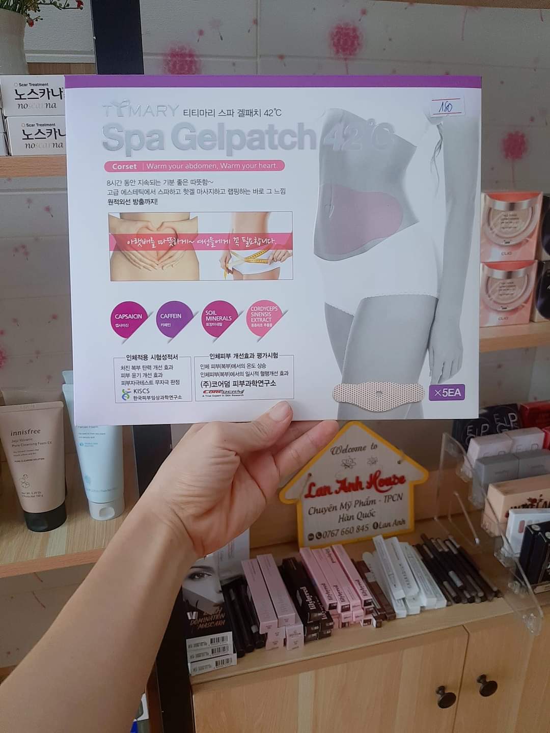 Miếng dán tan mỡ bụng Spa Gel Patch 42°C Hàn Quốc