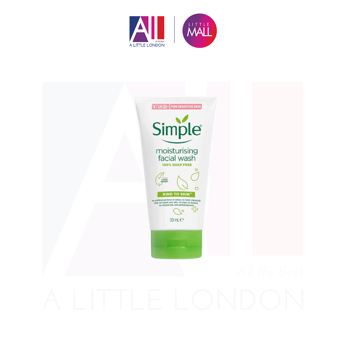 Sữa rửa mặt cho da khô Simple Moisturising Facial Wash 50ml (Bill Anh)