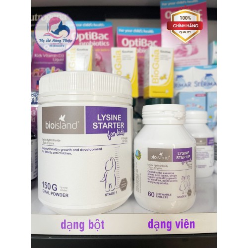 Lysine Bioisland dạng bột Úc giúp bé phát triển chiều cao