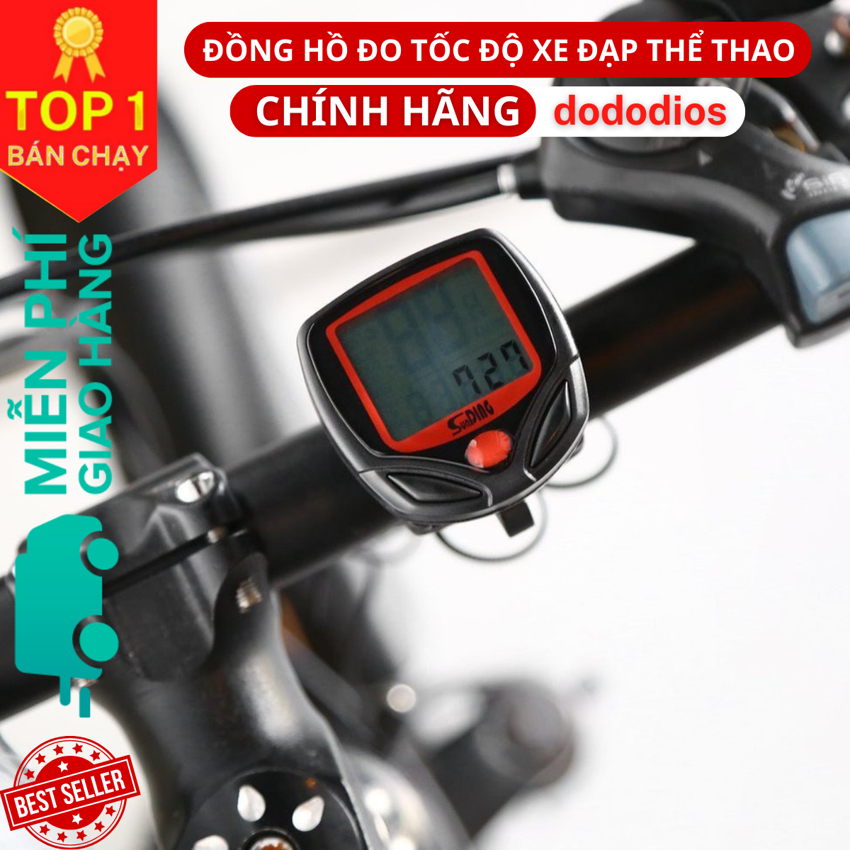 Đồng Hồ Đo Tốc Độ Xe Đạp Thể Thao Có Dây