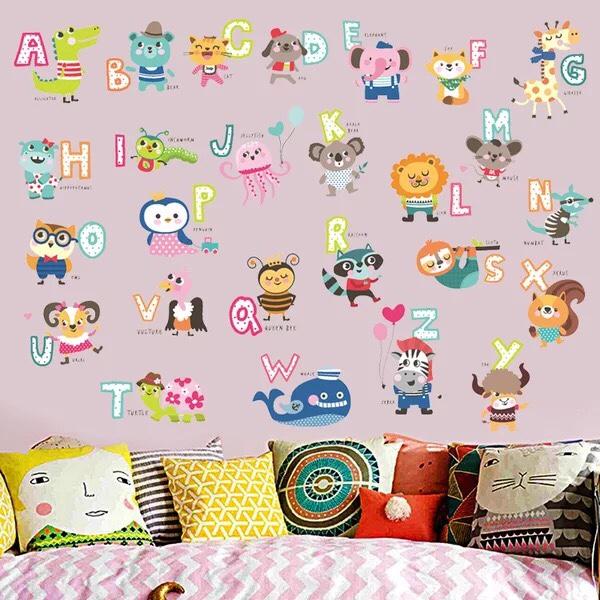[HCM]Decal trang trí Bảng chữ cái Hình Thú