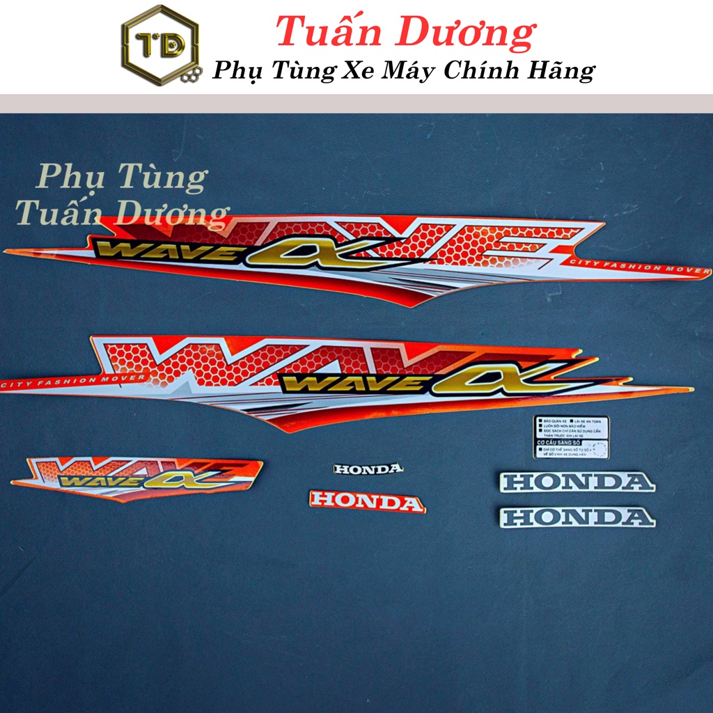 Bộ tem wave a 2015 đầy đủ các màu - tem hàng đẹp lắp cho wave a, wave alpha từ 2006-2016 đều vừa 100%