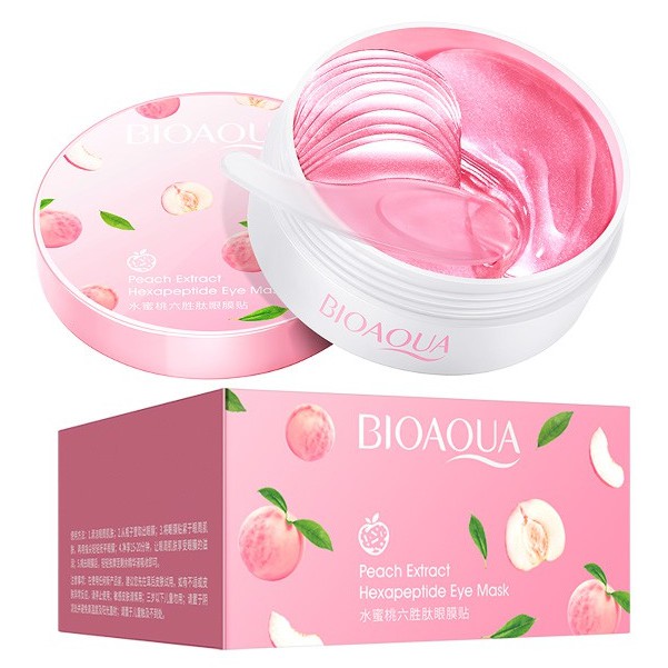 Mặt Nạ Mắt Vị Đào BIOAQUA Hộp 60 Miếng (Hộp Hồng)