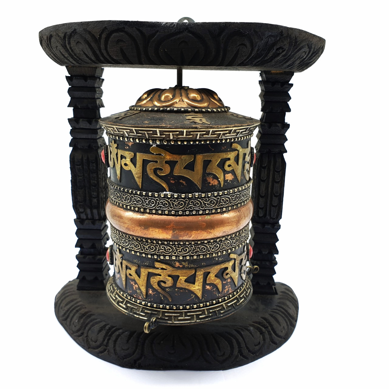 Kinh luân treo tường đơn lớn nepal 20x19cm