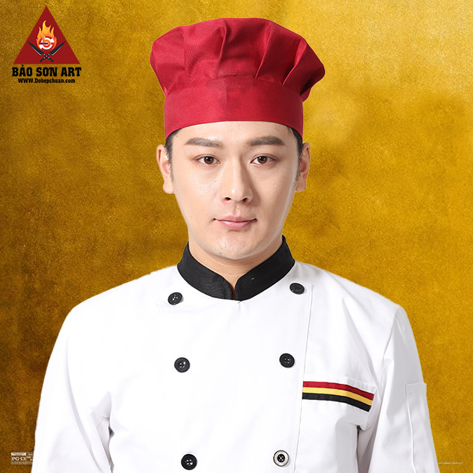 MŨ ĐẦU BẾP [gửi hàng nhanh] NÓN BẾP 3 MÀU TRẮNG, ĐEN, ĐỎ MŨ LÀM BẾP CHUYÊN NGHIỆP MÃ MB0