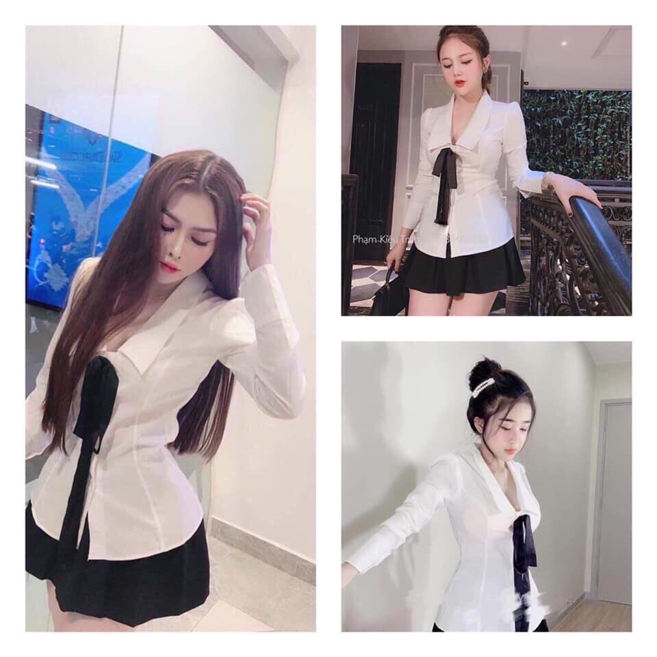 Set áo vest và chân váy có quần trong