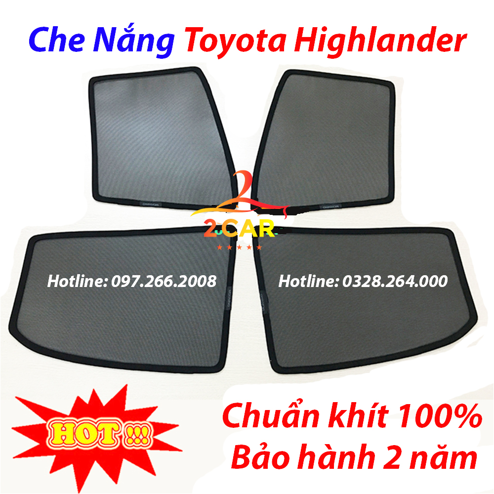 Rèm che nắng hút nam châm xe toyota highlander 2008-2019 chuẩn form se khít