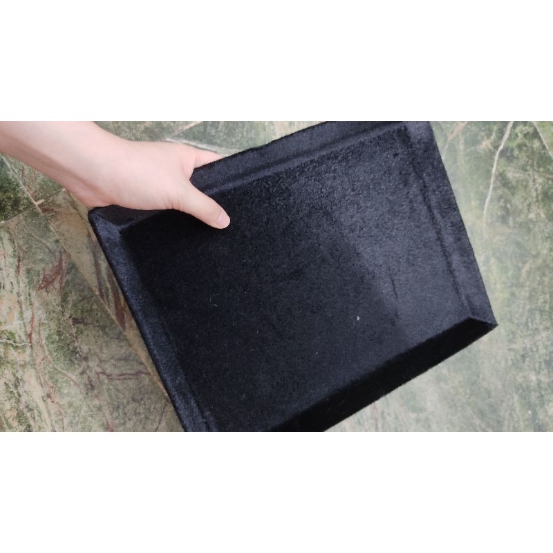 Khay nhung trũng đen hàng đẹp 19x27