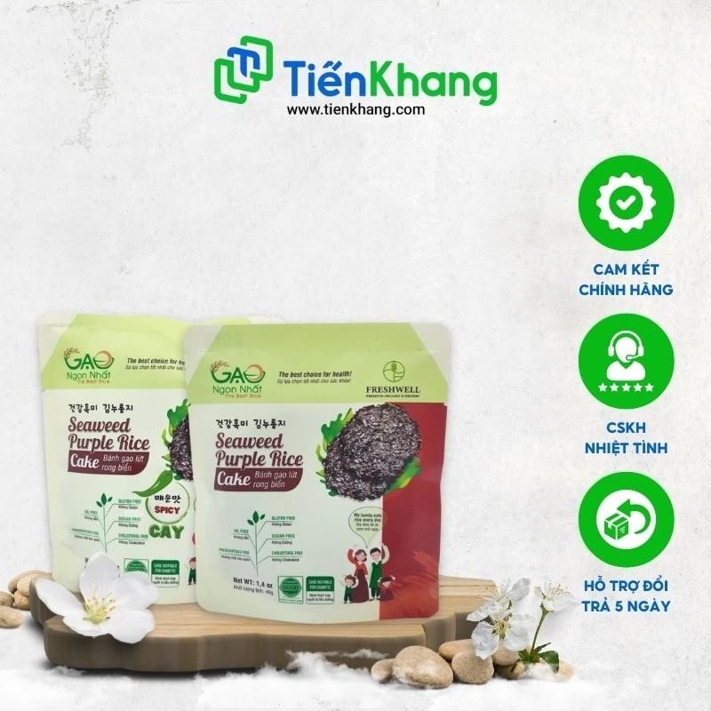 Bánh Gạo Lứt Tím Than Hữu Cơ - Bịch (40gram)