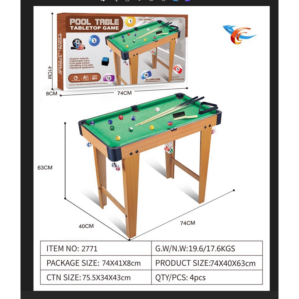 Bàn bi a bằng gỗ hàng đẹp cho bé