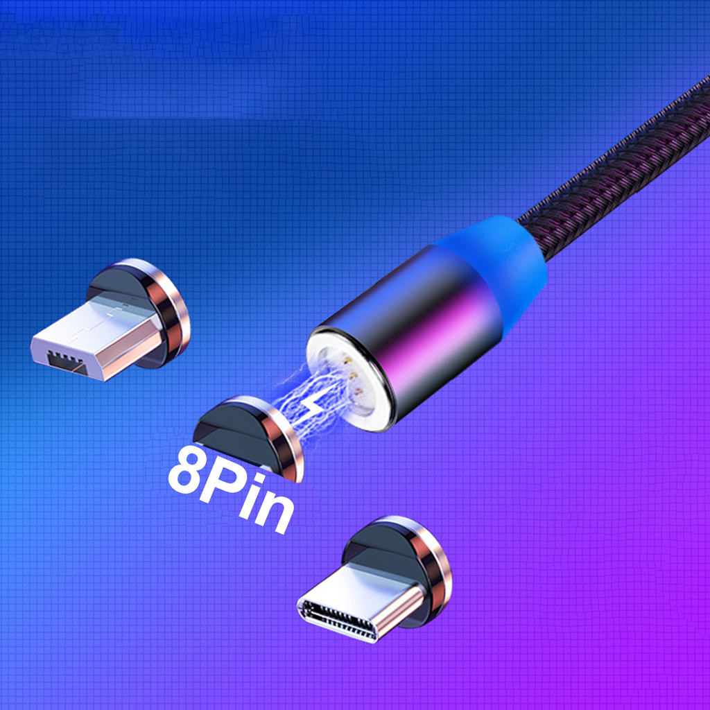 Cáp Sạc Nam Châm Tròn Xoay 360 Độ chân sạc Micro, Iphone, Type-C