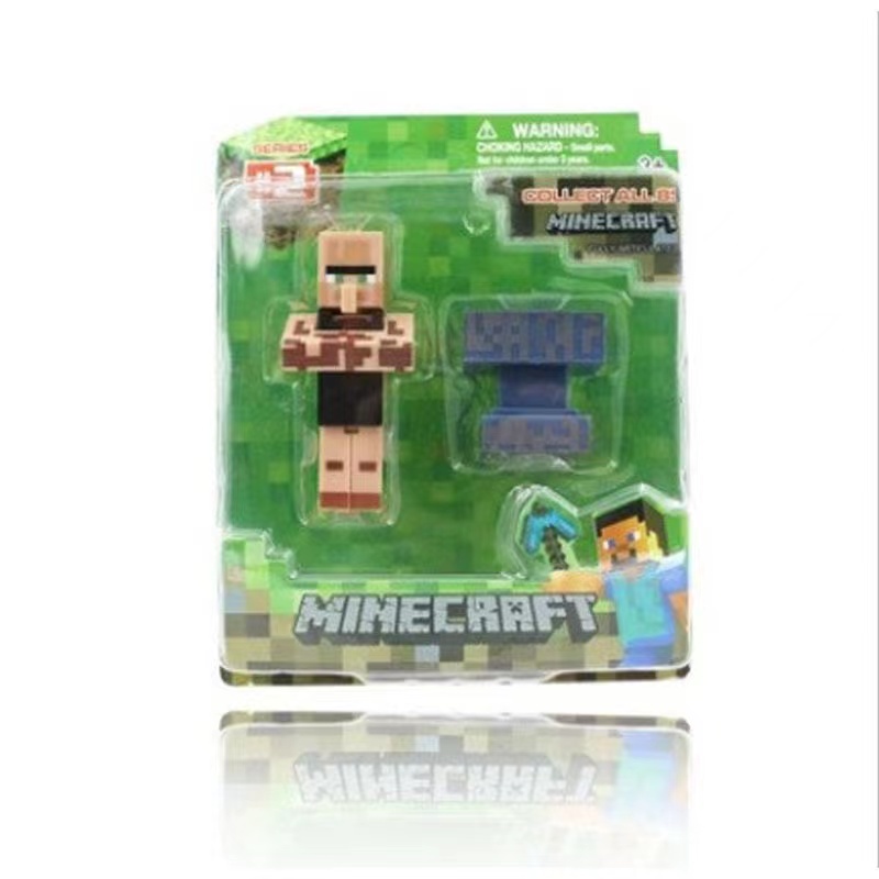 Minecraft Creeper Steve Iron Golem Derma mini-doll figure model children's toy set