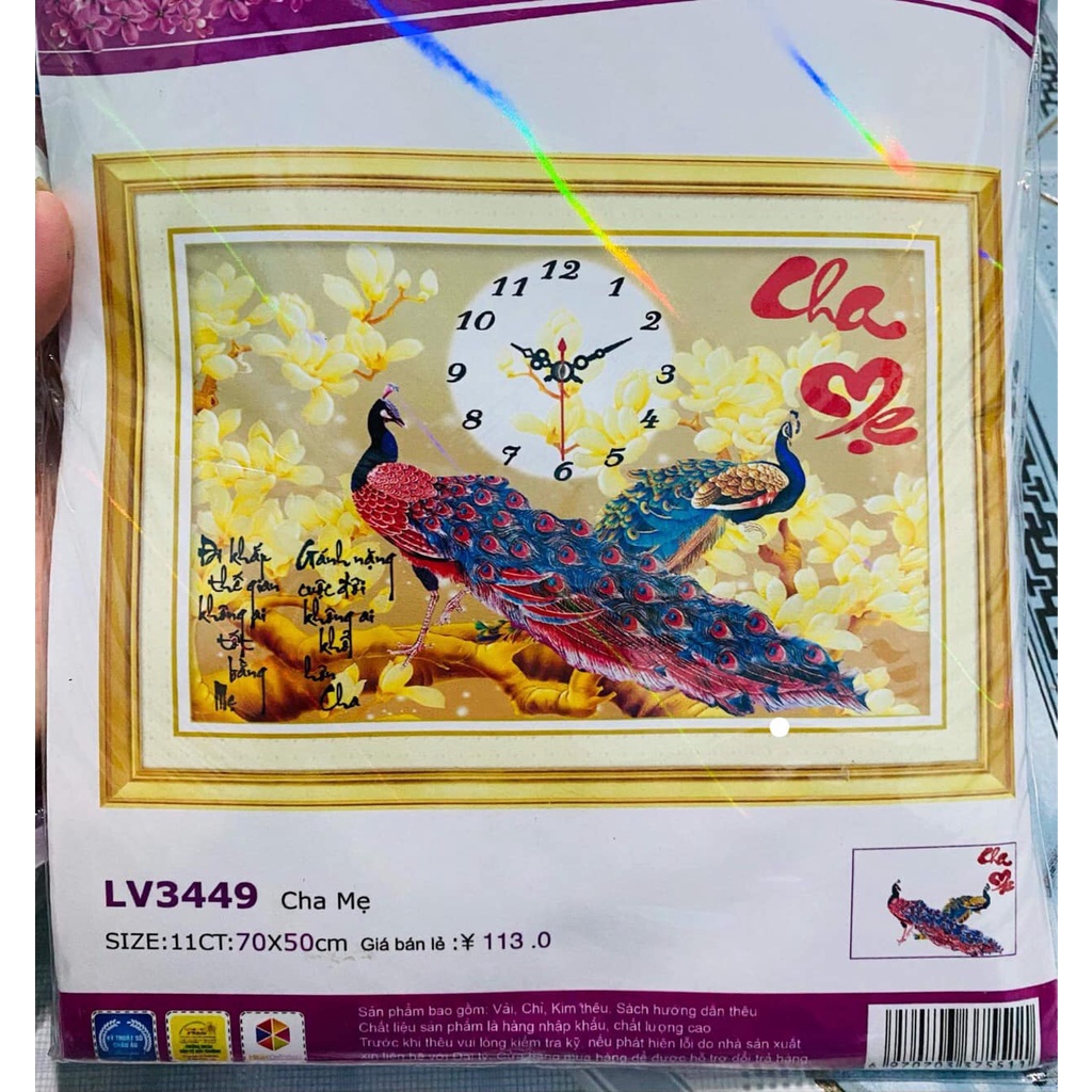 Tranh thêu chữ thập Cha mẹ YN2502-Siêu thị tranh thêu