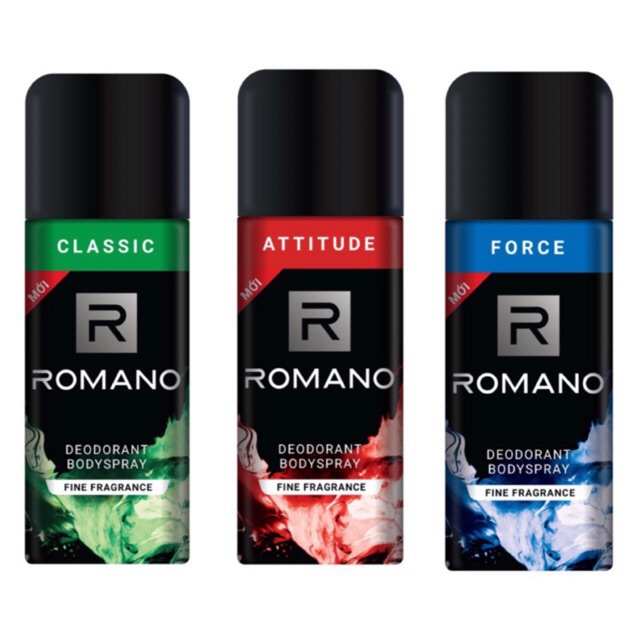 Xịt khử mùi romano 150ml các loại