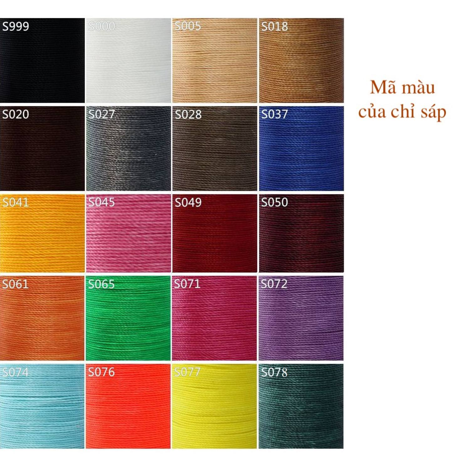 Chỉ sáp sợi tròn 0.35mm khâu đồ da galaces