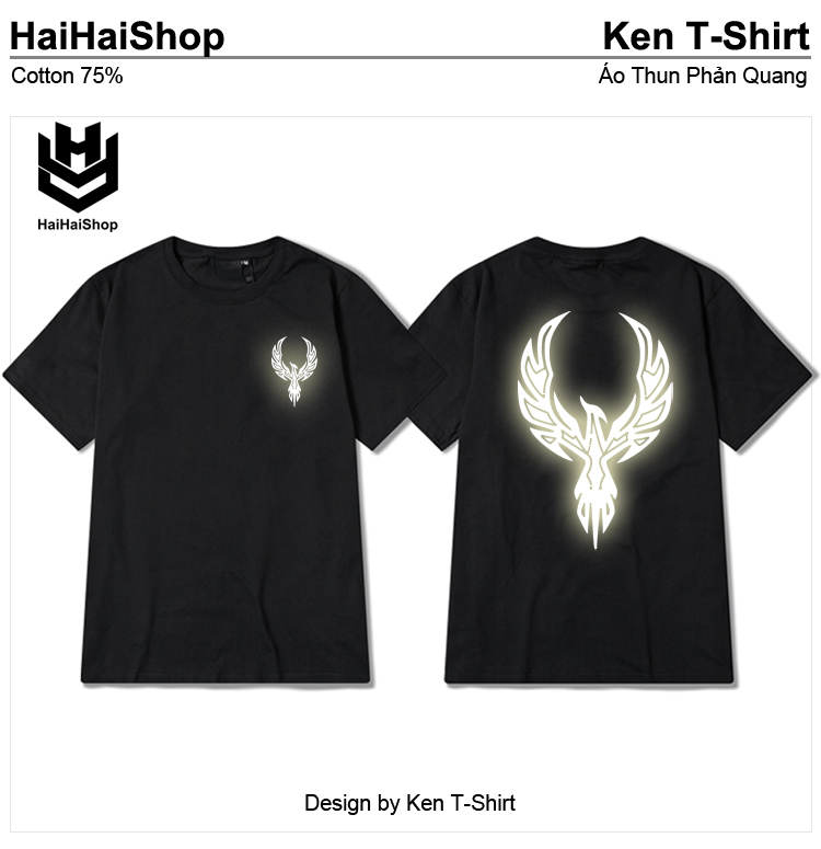 [HCM]Áo Thun Phản Quang Phượng Hoàng Cotton 75% Form Rộng Unisex Nam Nữ Rẻ Đẹp HaiHaiShop Ken T-Shirt.