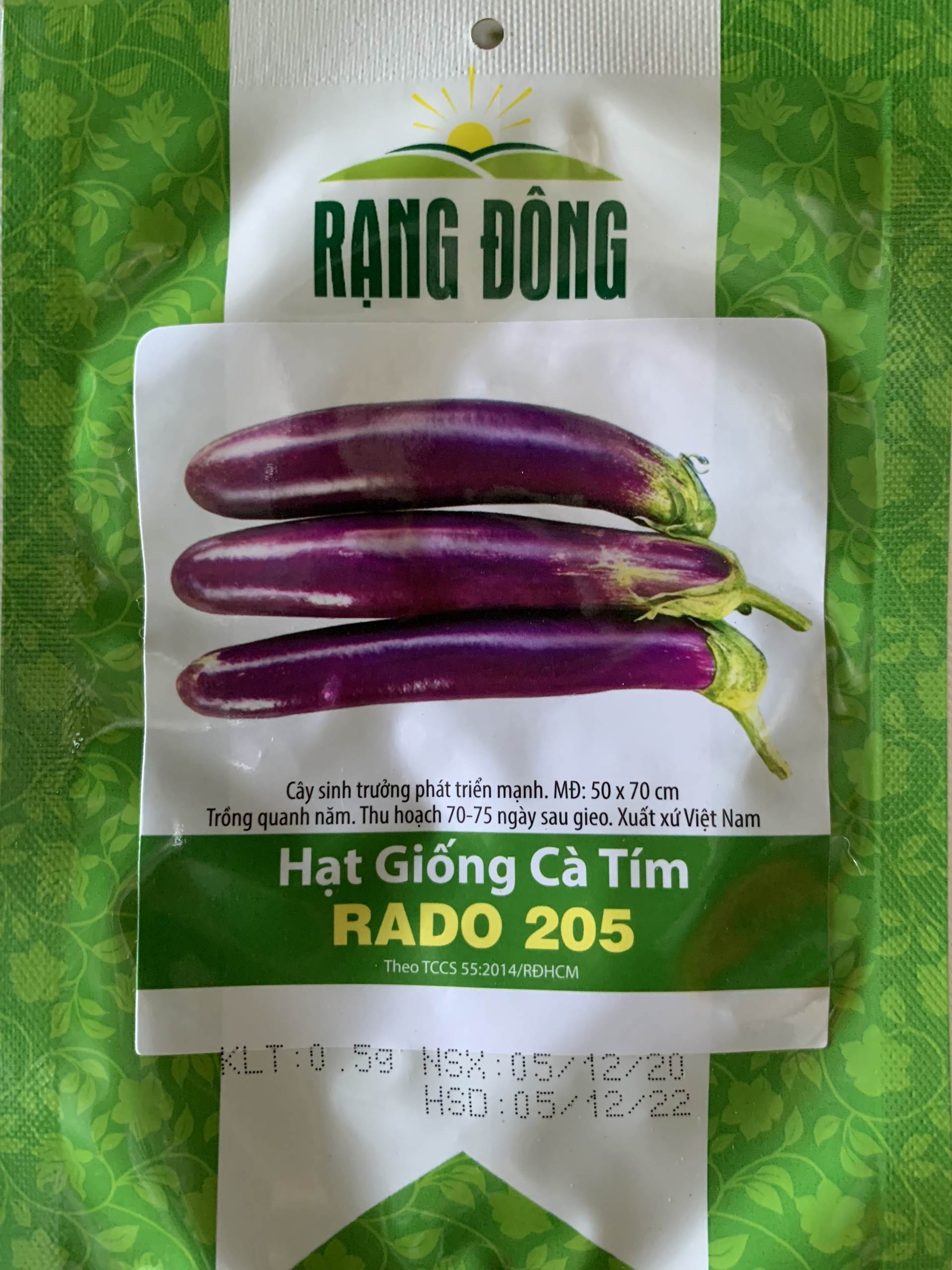 Hạt Giống Cà Tím Gói 0.5gr - RADO 205