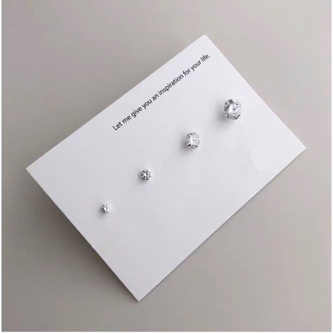 Nụ đá chuẩn 3mm cho nữ bạc ta nhẹ nhàng