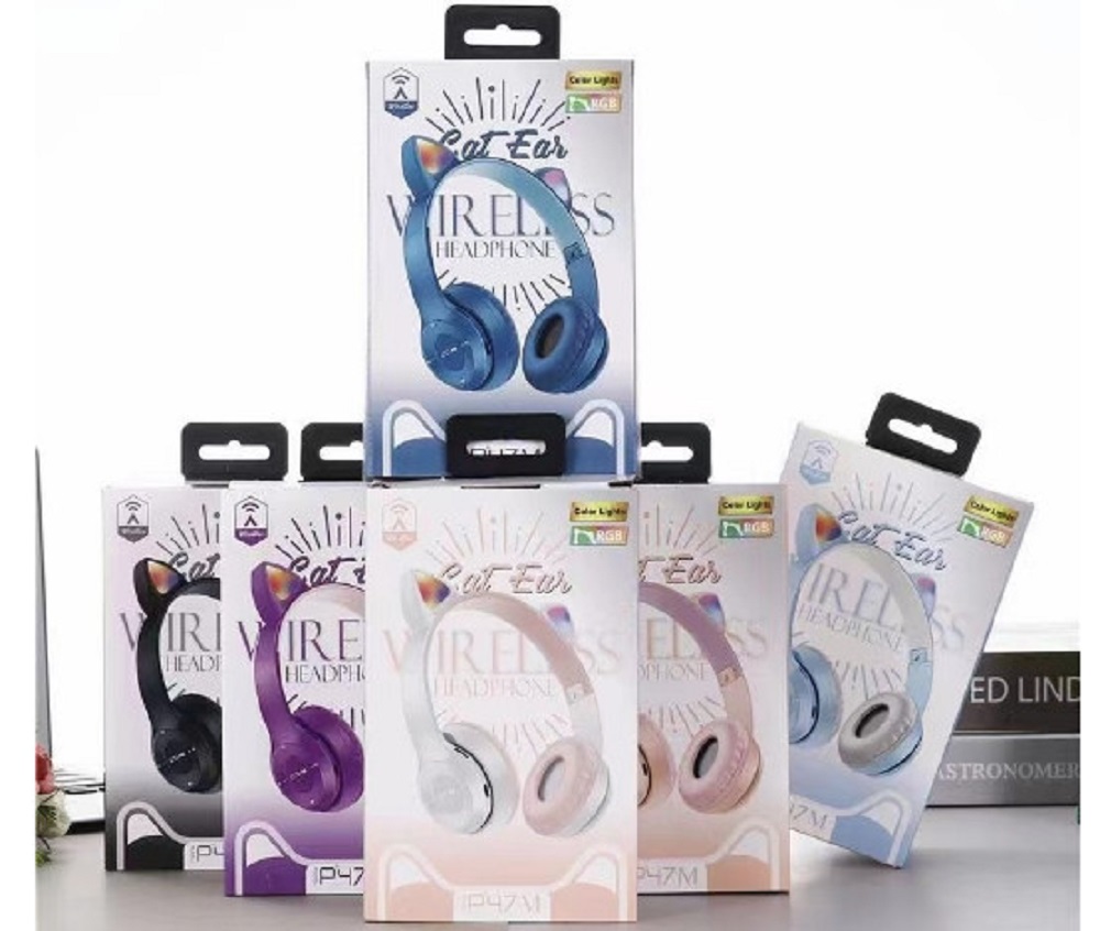 Tai Nghe Mèo Bluetooth P47M, Tai Mèo Dễ Thương, BH 1 tháng