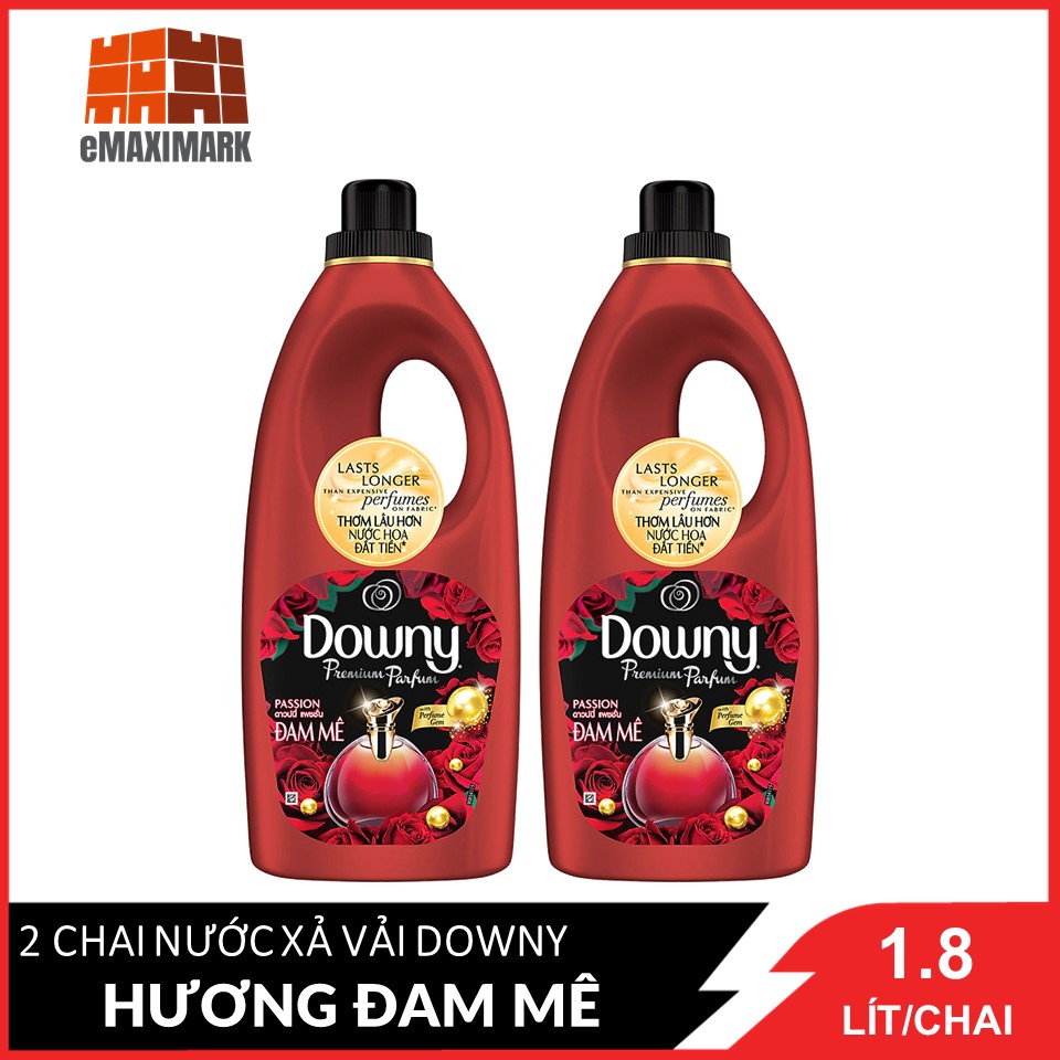 Combo 2 Chai Downy Hương Đam Mê Chai 1.8L