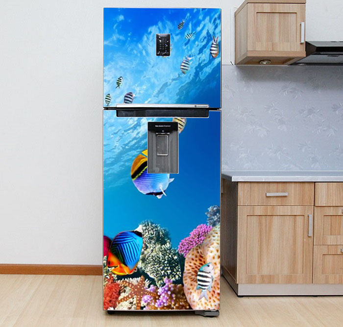[HCM]Miếng dán tủ lạnh Cao cấp - Cá Đại Dương (Kích thước Ngang 60cm x Cao 1m6)