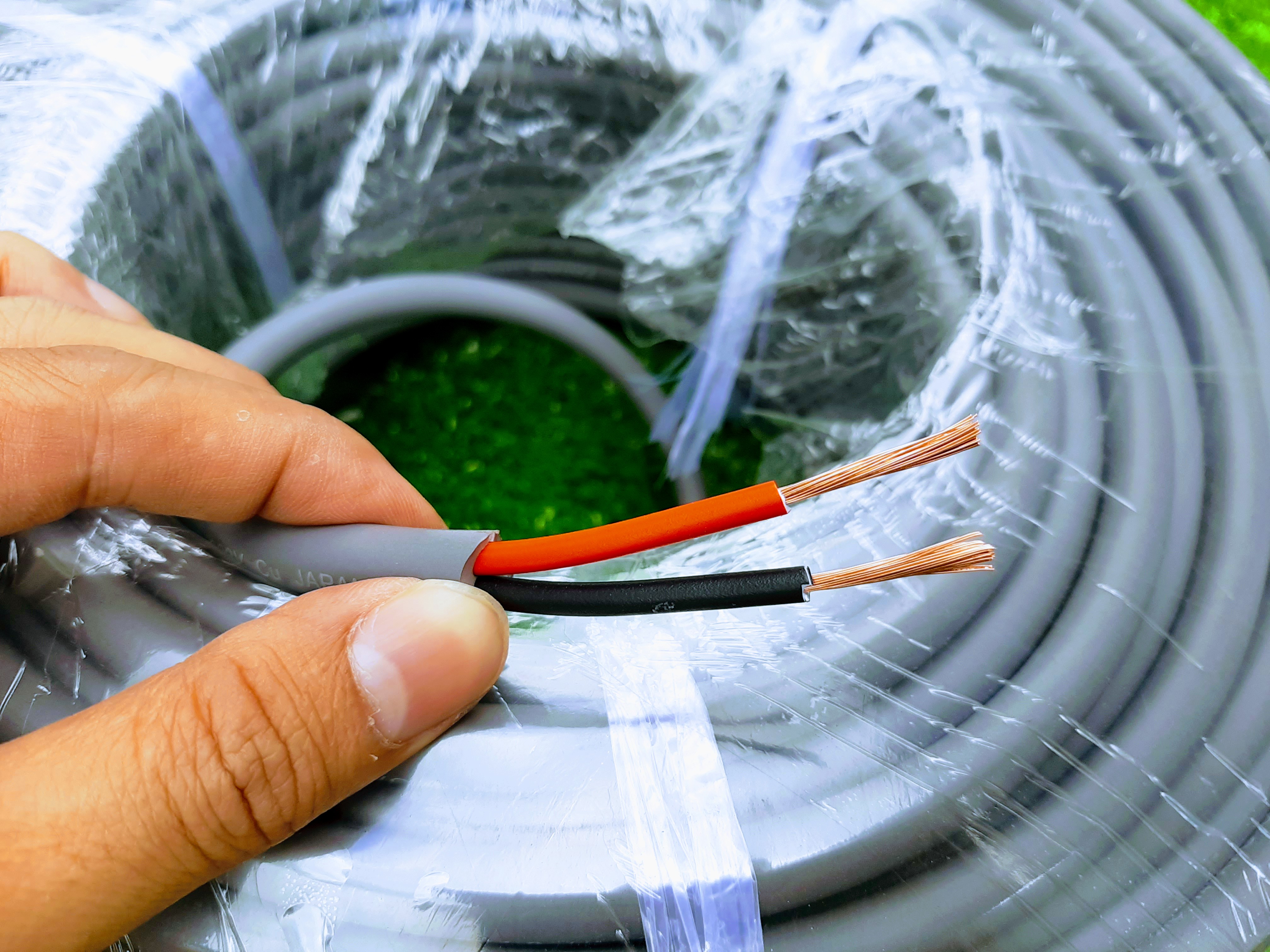 10 Met Dây Điện Đôi 2 Lõi 2x4.0 Đồng Nguyên Chất Tròn Xám 2 Vỏ Bọc Fadaco