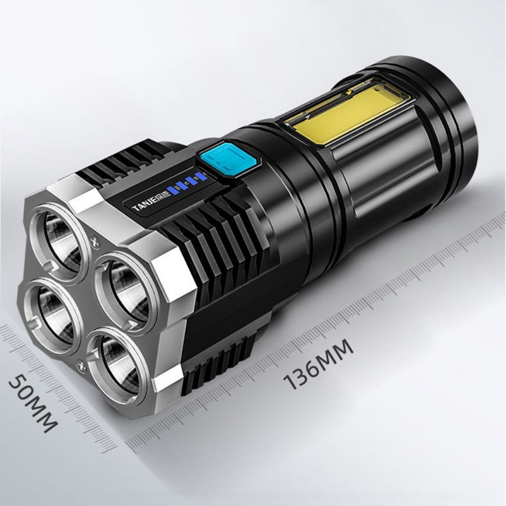 Đèn pin siêu sáng đội đầu 5 bóng gồm 1 đen 5 bóng