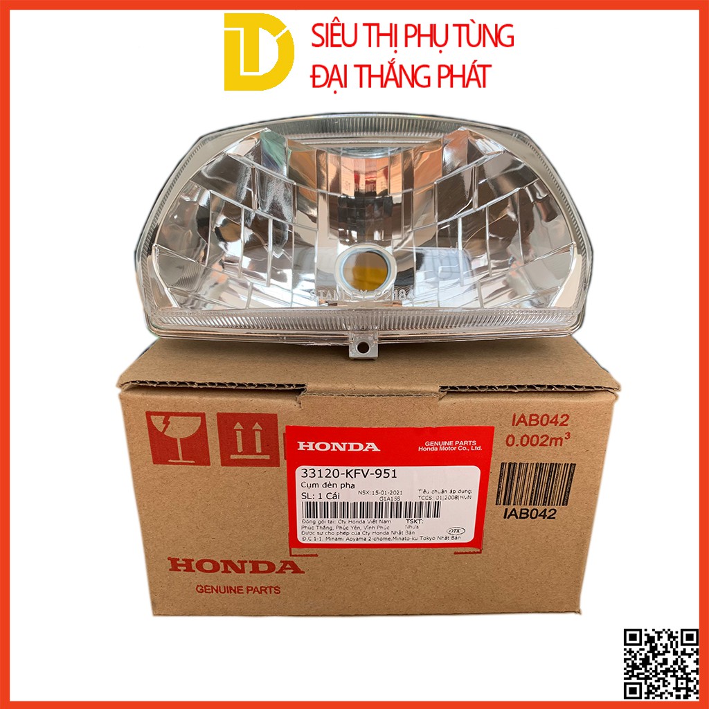 Cụm đèn pha trong xe dream | chóa đèn pha trong zin chính hãng honda 33120-kfv-951