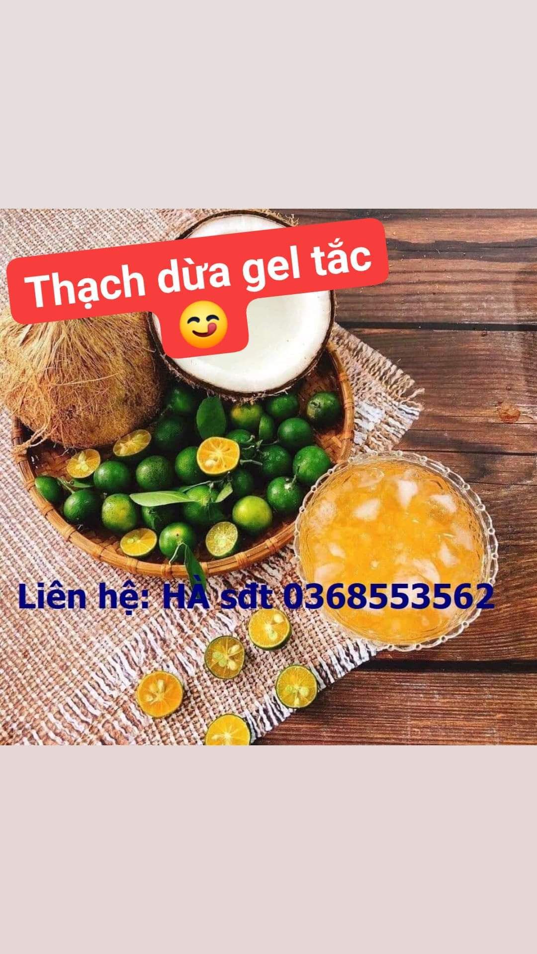 Thạch dừa gel tắc