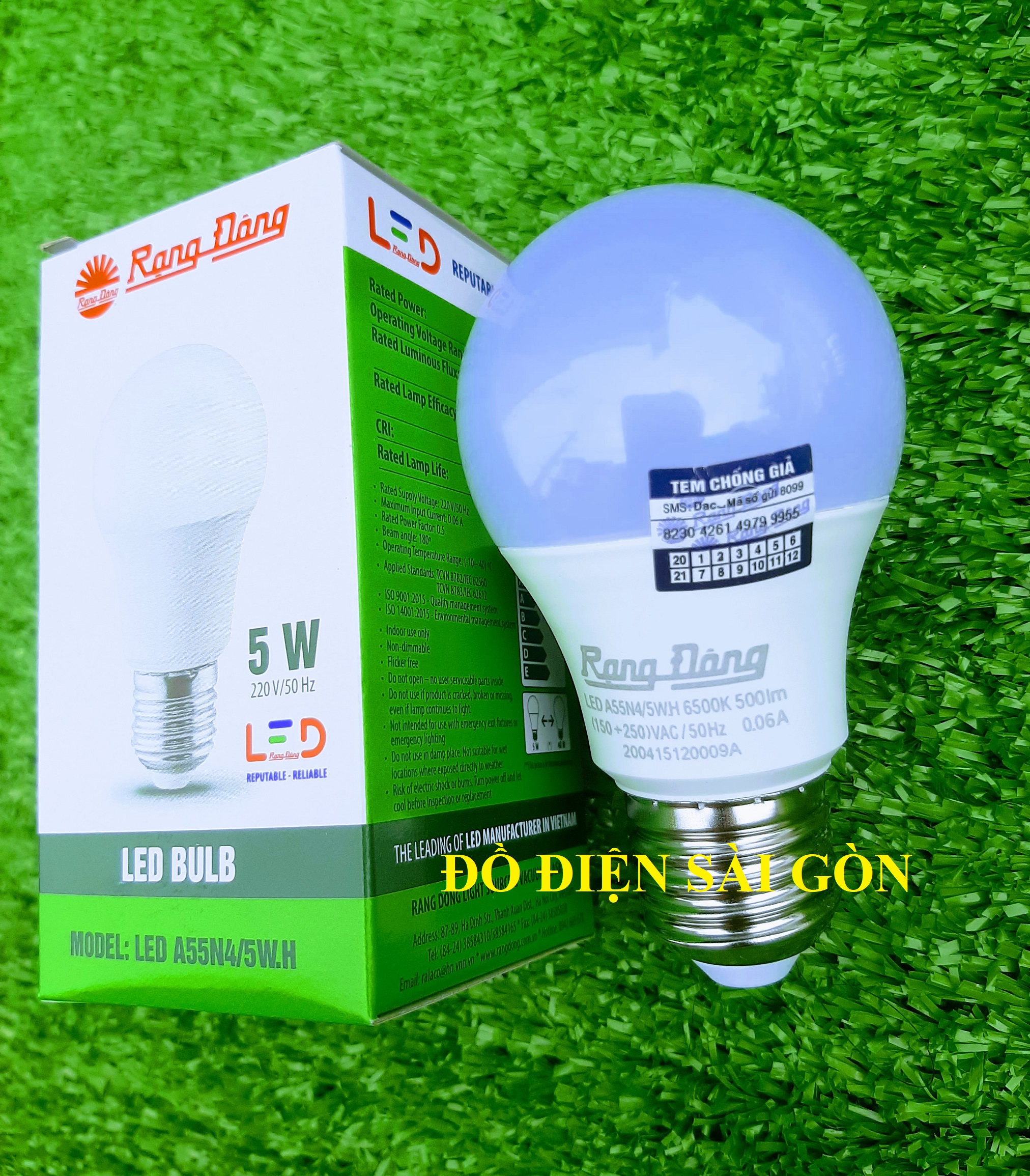 Bóng đèn led buld tròn 5w rạng đông chính hãng