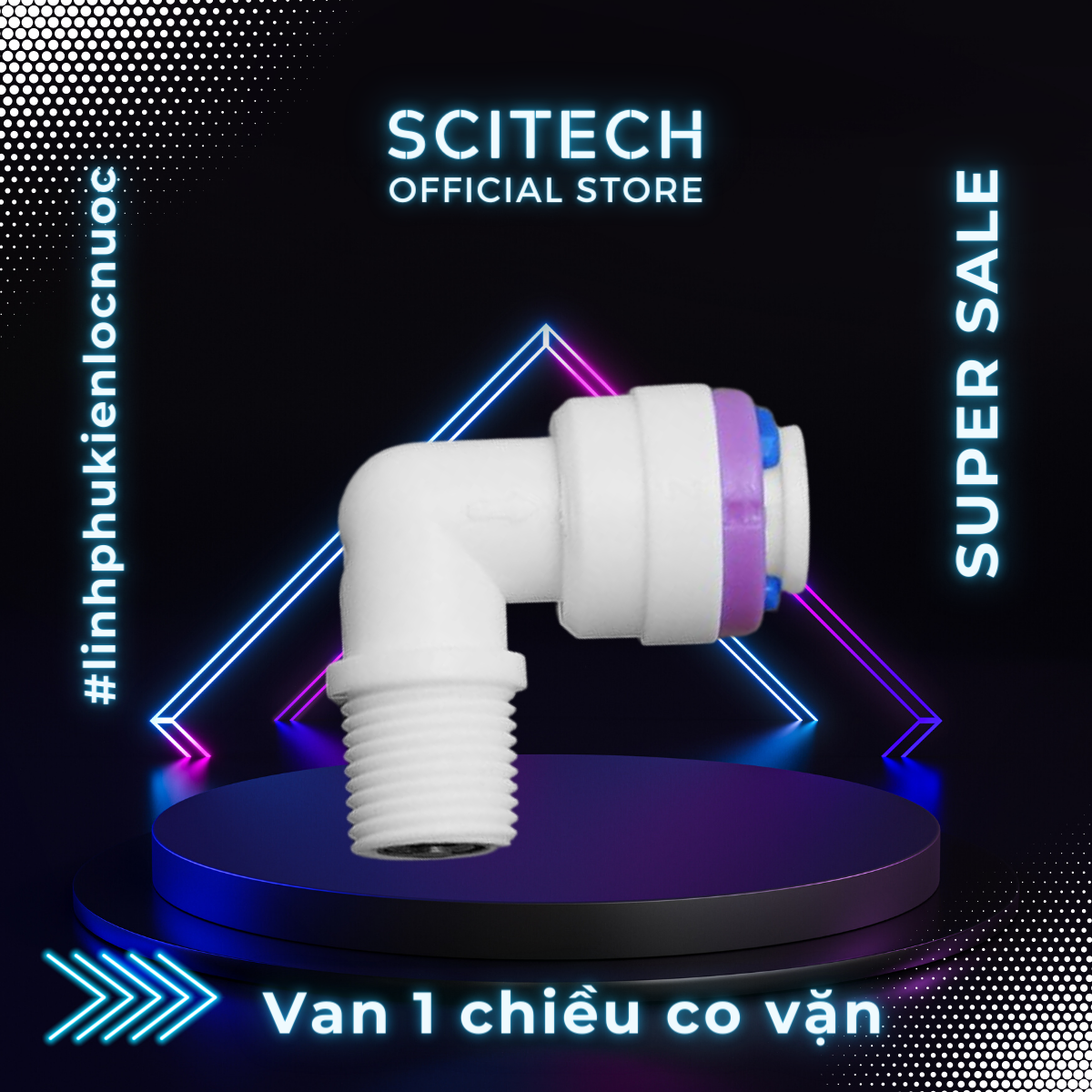 Van 1 chiều ren 10 dây 6 máy lọc nước - Scitech Water