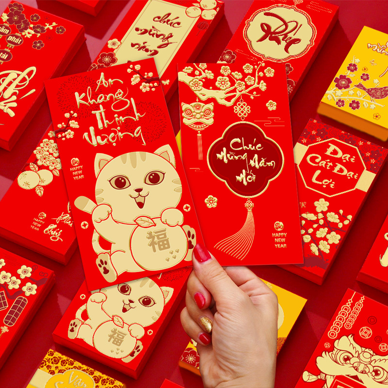 combo 10 bao  lì xì c4 giao ngẫu nhiên - bao lì xì cao cấp nhiều mẫu đẹp  - bao li xi -  mừng tết