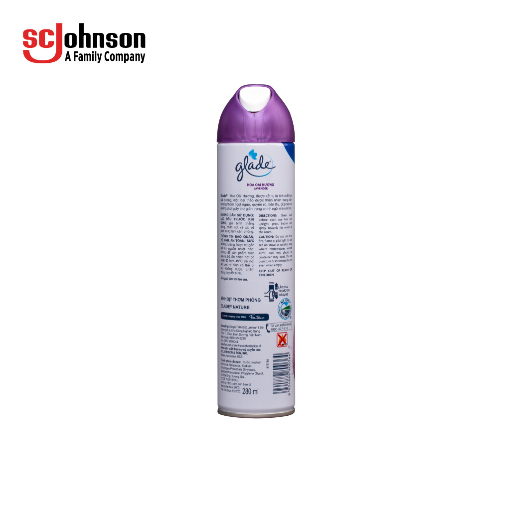 GLADE Xịt thơm phòng Hương Lavender 280ml