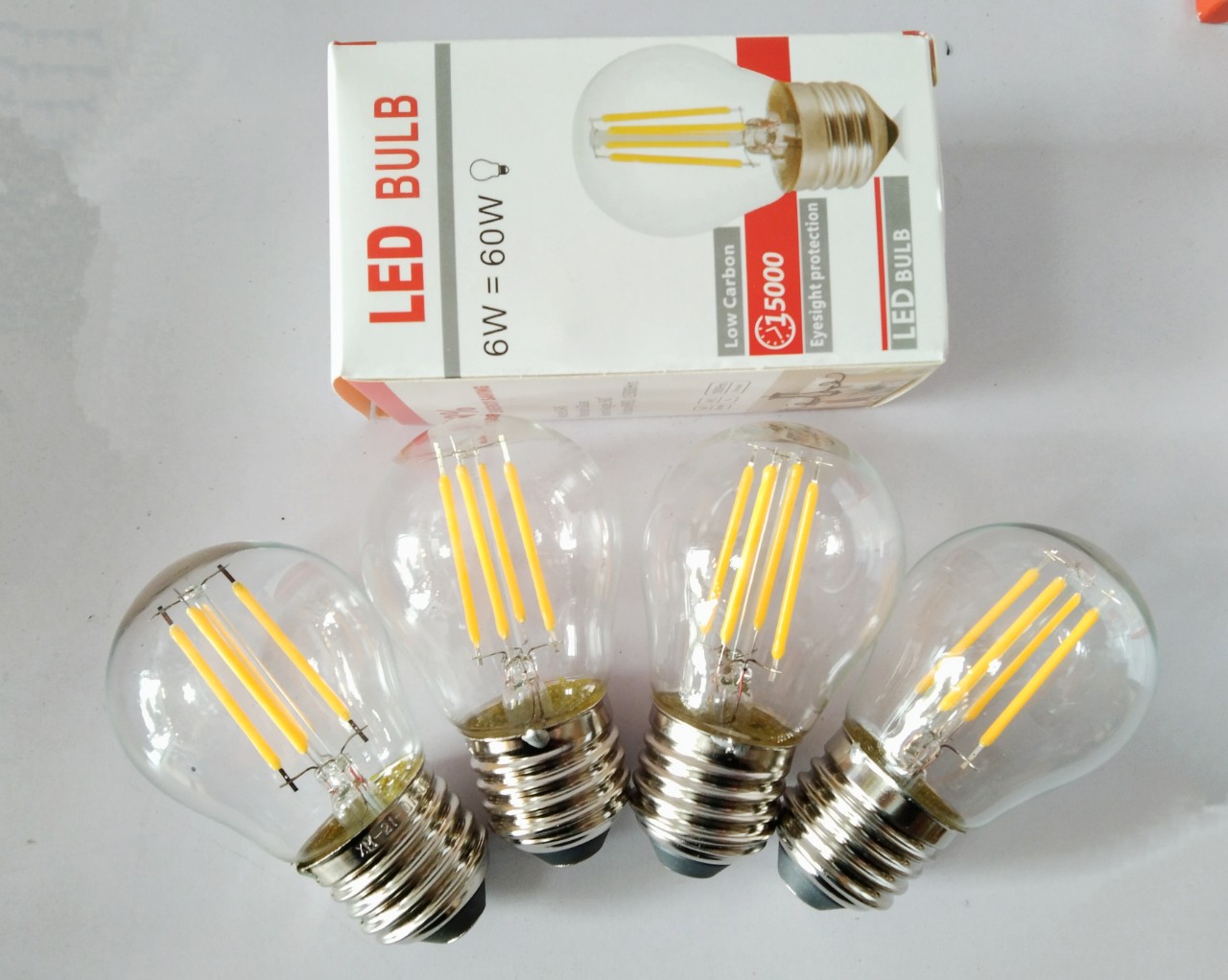 Bóng đèn led G45  thuỷ tinh đui xoáy E27, 4w